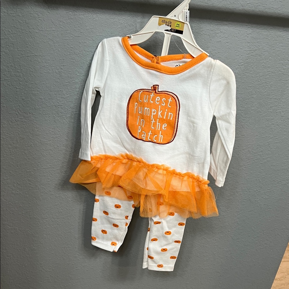 Chick Pea White and Orange Pumpkin Costume